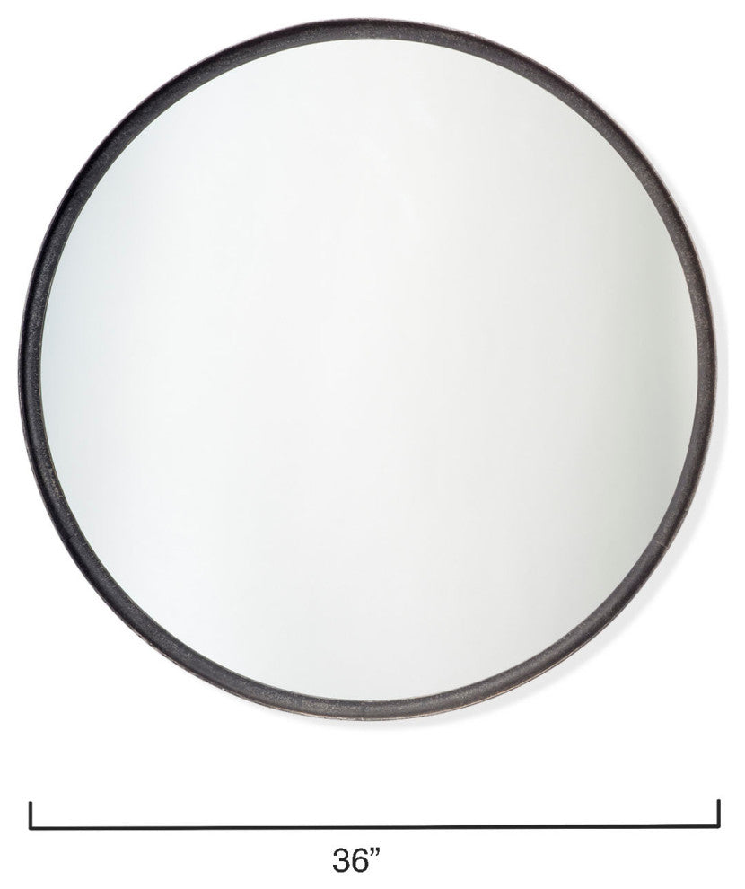 Refined Round Mirror, Black