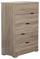 Capacious Brown Finish 5 Drawer Chest With 5 Tier.
