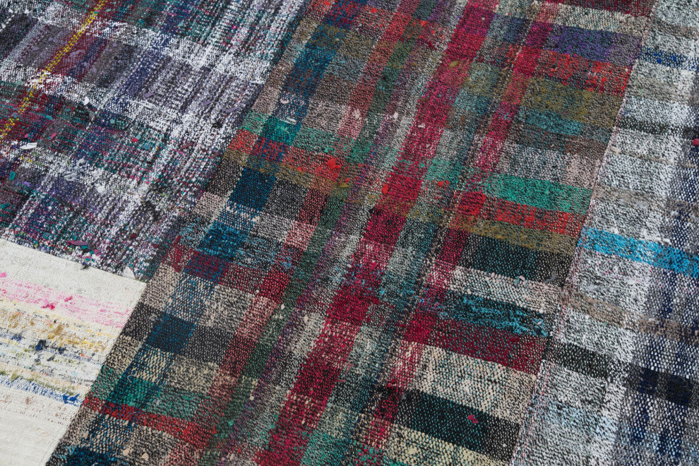 Rug N Carpet - Handmade Anatolian 6' 7'' x 9' 10'' Vintage Patchwork Kilim Rug