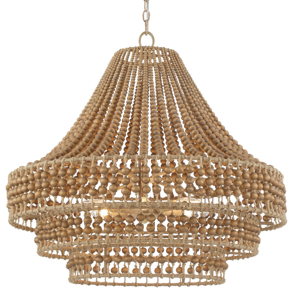 Crystorama SIL-B6006-BS, 6-Light Chandelier, Burnished Silver