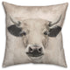 Creamy Tonal Cow 18"x18" Spun Poly Pillow