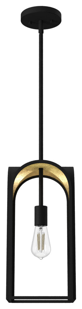 Natural Black Iron One Light Mini Pendant from the Dukestown Collection