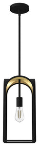 Natural Black Iron One Light Mini Pendant from the Dukestown Collection