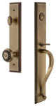 Carre' 1-Piece Dummy Handleset, S Grip and Parthenon Knob, Vintage Brass, 849138
