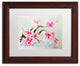 Wendra ''Cherry Blossom'' Matted Framed Art, Wood Frame, White Mat, 14x11