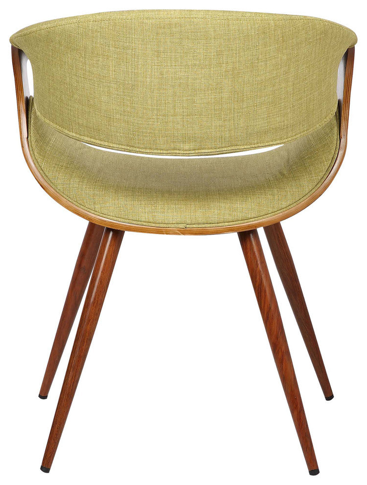Jerrod Dining Chair, Walnut Finish and Blue Fabric