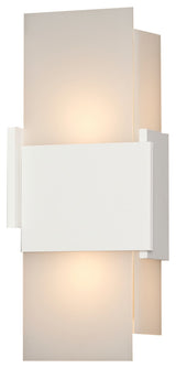 Acuo Outdoor LED Sconce, Textured White, Warm White