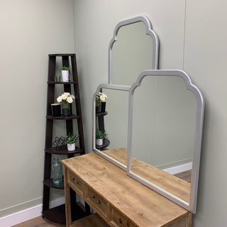Pescara Framed Vanity Mirror, Clover Cathedral, 24.4"x32.4", Silver Spray