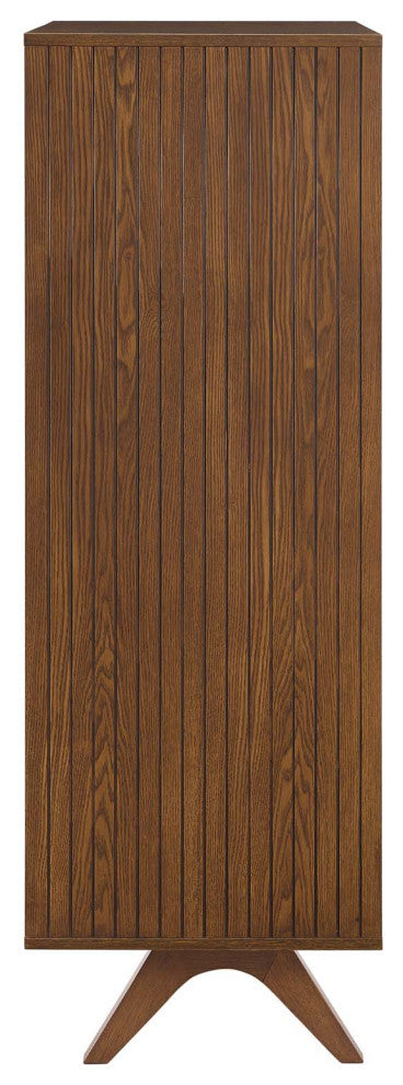Dresser Drawer Chest Stand, Gray Walnut, Wood, Modern, Mid Century Guest