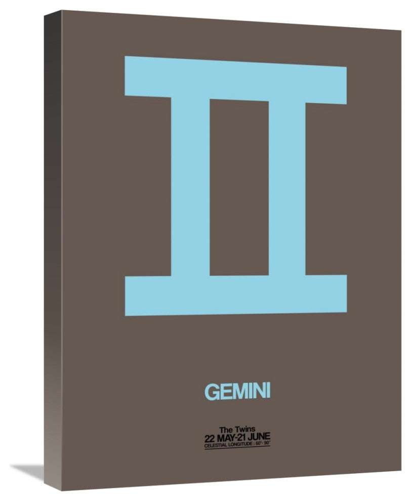 "Gemini Zodiac Sign Blue" Fine Art Print