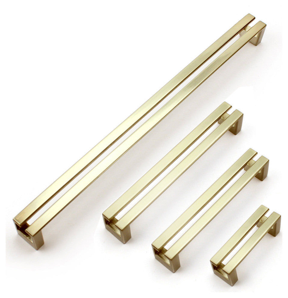 Dowell Series 3137 Handles, 160mm/6.3" CTC, 10-Pack, Brushed Brass