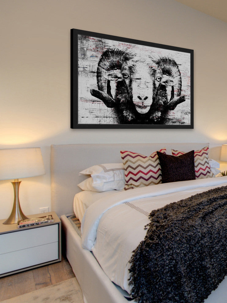 Parvez Taj "Staring Ram Eyes" Framed Painting Print, 45"x30"