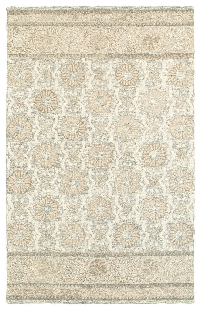 Oriental Weavers Craft Collection Ash/ Sand Floral Indoor Area Rug 3'6"X5'6"