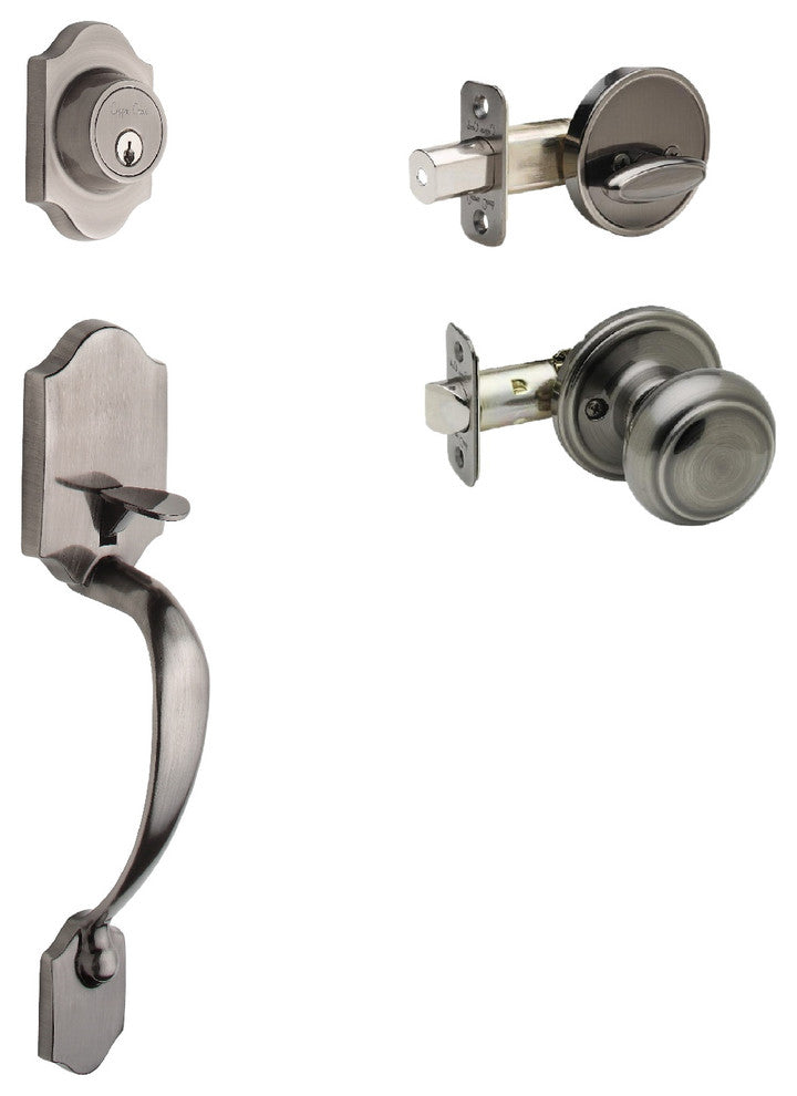 Active Handle Set, Colonial Knob Interior Trim, Antique Nickel
