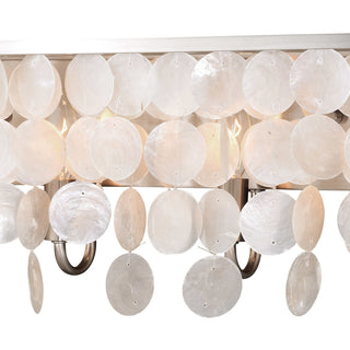 Vaxcel Elsa Capiz Shell 4-Light Vanity Light, Satin Nickel