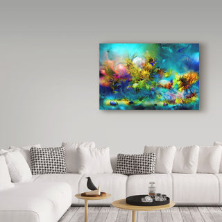 "Coral Reef Emerald" by RUNA, Canvas Art, 22"x32"