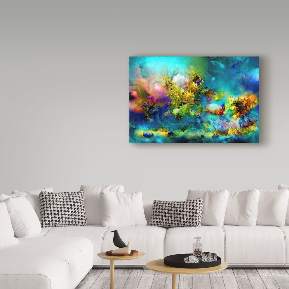 "Coral Reef Emerald" by RUNA, Canvas Art, 22"x32"