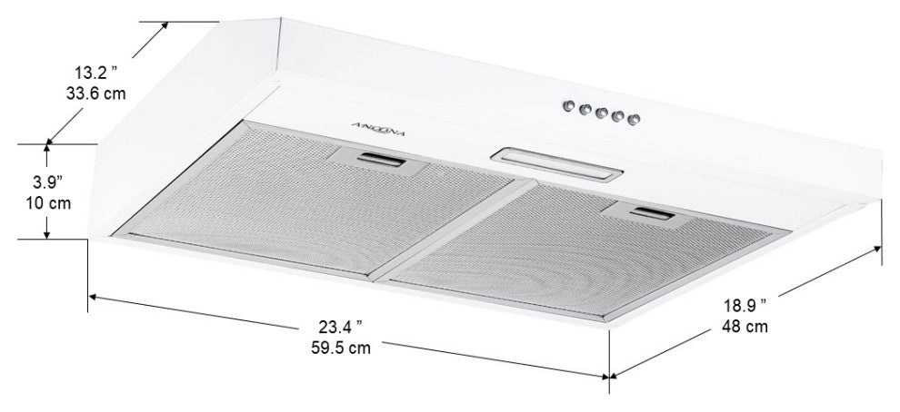 24" Convertible Under Cabinet Range Hood