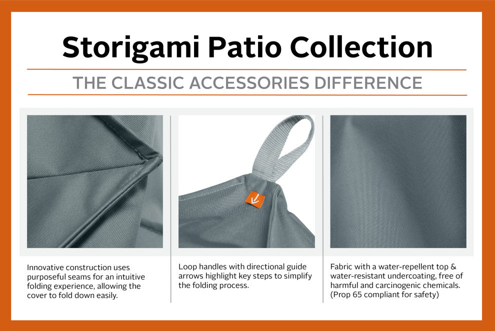 Storigami Easy Fold Right, Facing Sectional Cover, Monument Gray