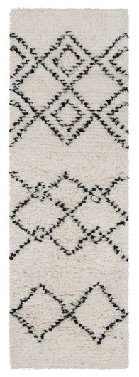 Surya Sherpa SHP-8002 2'6"x8' Rug, Black/Cream