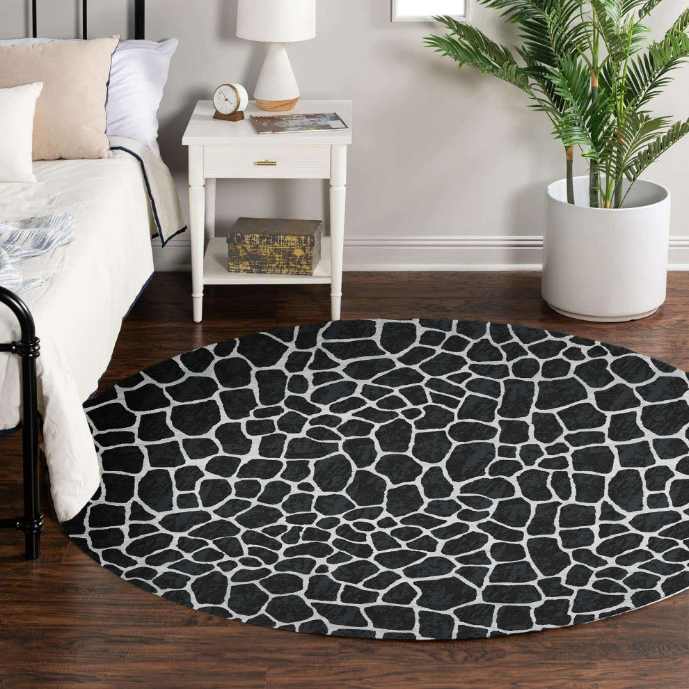 Indoor/Outdoor Mali ML4 Midnight Machine Washable 10' x 10' Round Rug