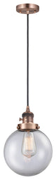 INNOVATIONS 201CSW-AC-G202-8-LED 1-Light Mini Pendant Antique Copper