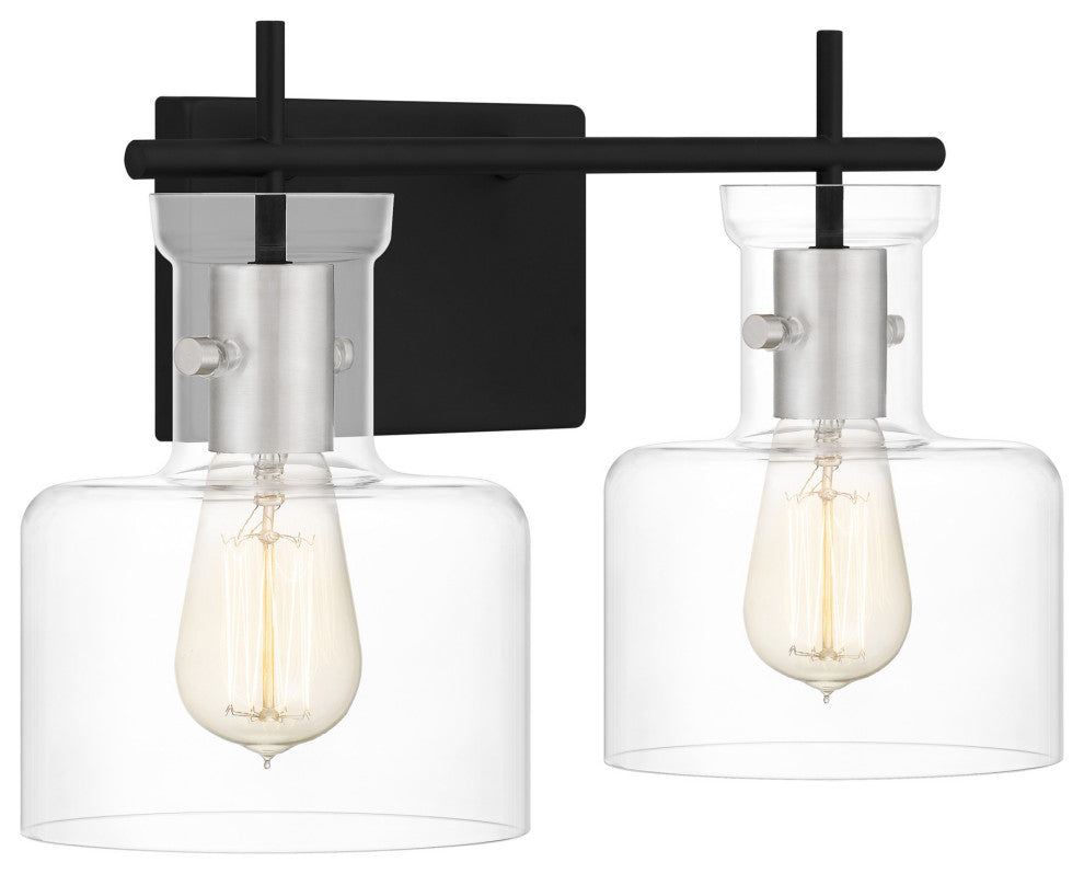 Quoizel PEN8616 Pensbury 2 Light 16"W Bathroom Vanity Light - Matte Black