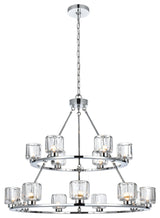 Home Living 36" Two-Tier Chandelier, Chrome