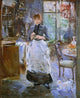 Berthe Morisot In the Dining Room, 20"x25" Wall Decal Print