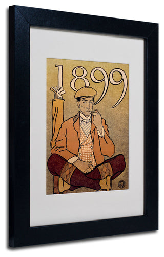 'Golf Calendar, 1899' Matted Framed Canvas Art by Edward Penfield