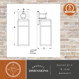 Hubbard 6-in 1 Light Dusk to Dawn Black Outdoor Wall Lantern Clear Glass Shade