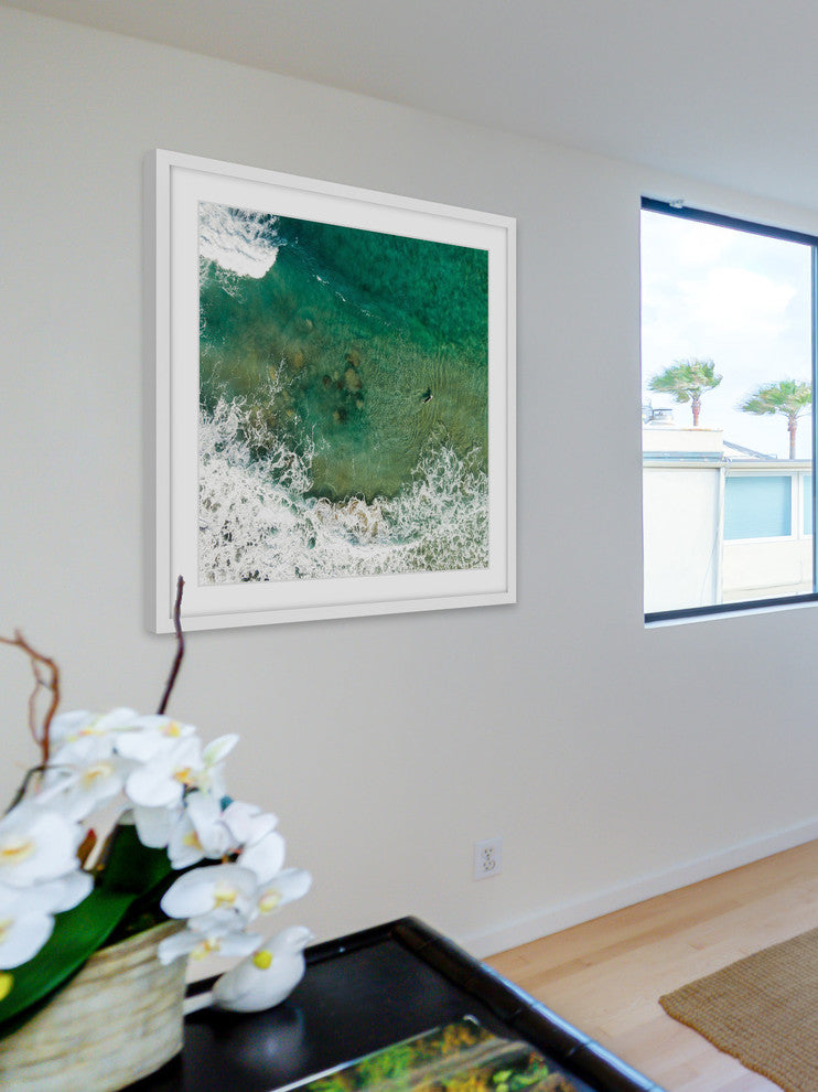"Surf Crash" Framed Print by Karolis Janulis