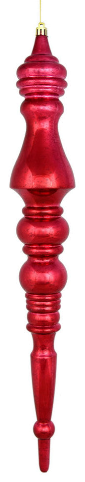 Vickerman N190921D 20" Berry Red Mercury Finial, Pack of 2