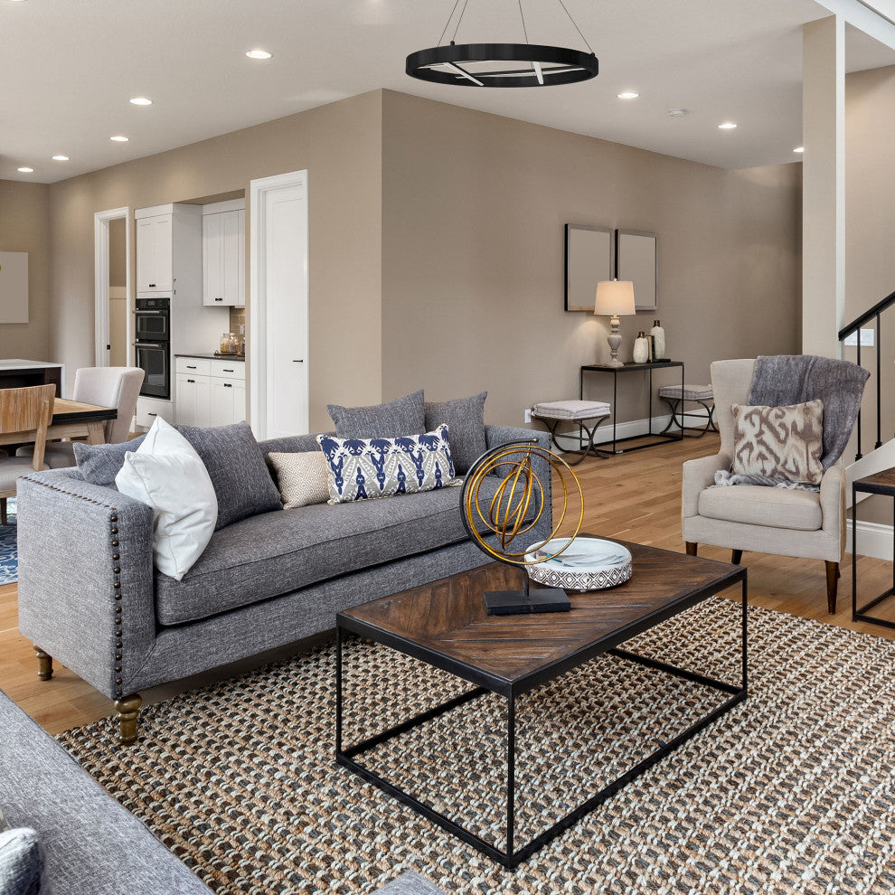 Dante Modern 1 Light matte Black White Metal Pendant