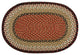 Burgundy/Mustard Oval Braided Rug 20"x30"