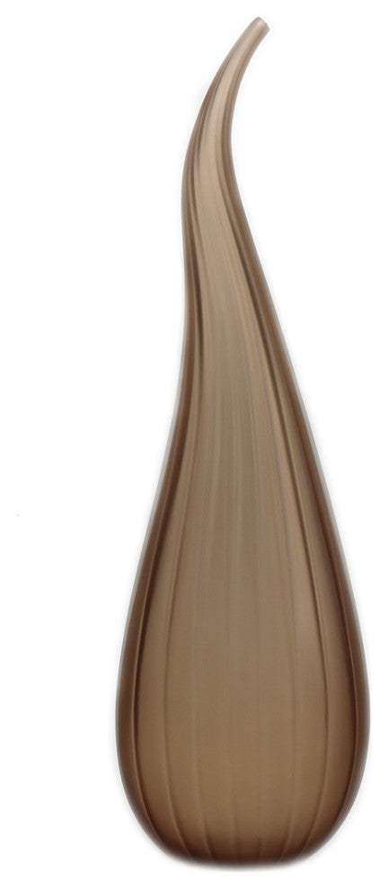 Murano Glass Stripe Vase, Tobacco