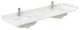 Elan 72" Double Vanity, White, Giotto Quartz Top, 1-Hole, Nickel Trim