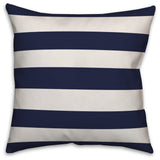 Navy Cabana Stripe 20x20 Throw Pillow Cover