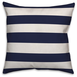 Navy Cabana Stripe 20x20 Throw Pillow Cover