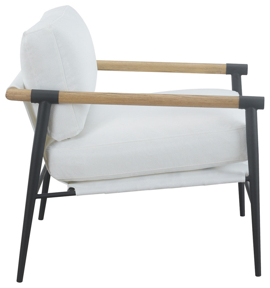 Parker Stain-Resistant Fabric Armchair, Ivory