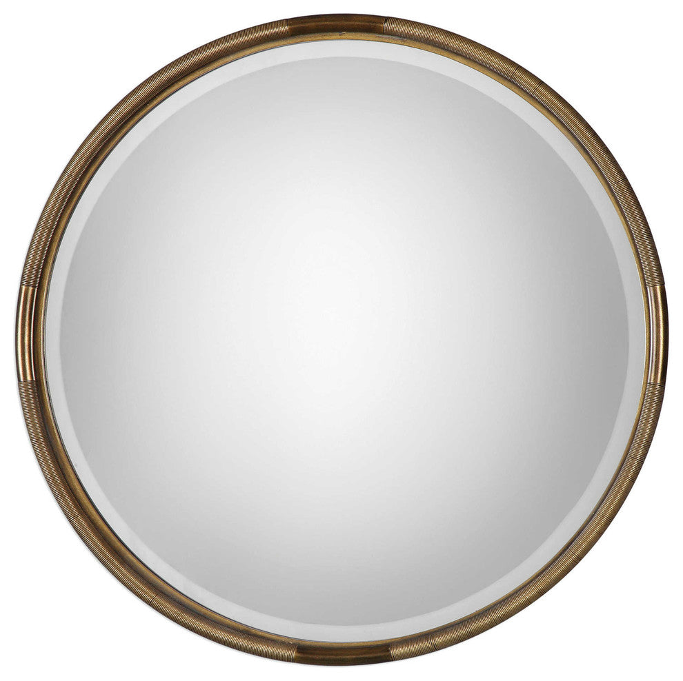 Finnick Iron Coil Round Mirror
