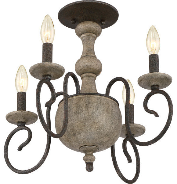 Quoizel Castile Four Light Semi-Flush Mount CS1718RK