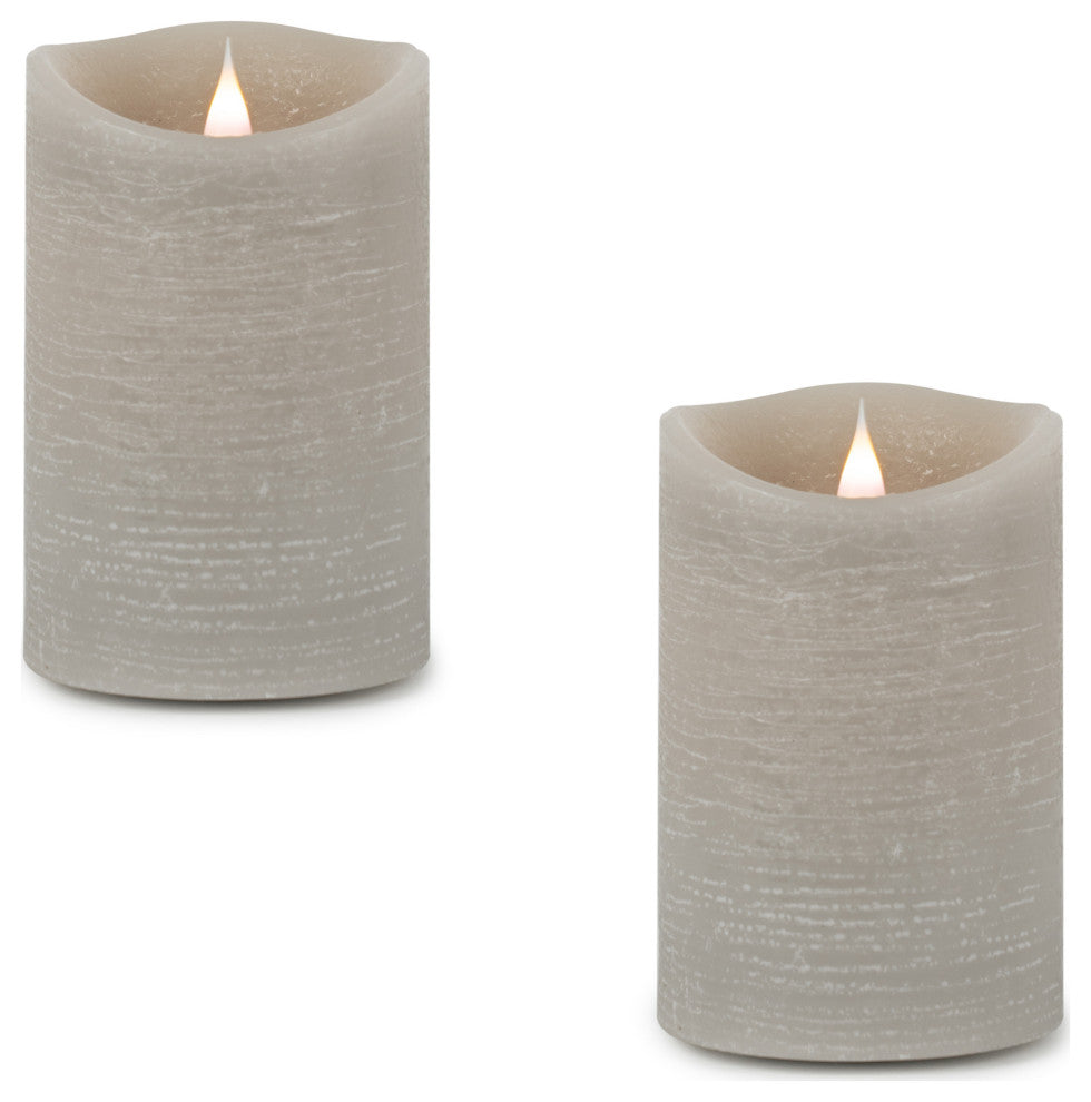 Simplux LED Designer Candle With Remote, Set of 2, 3.5"x5.5"H