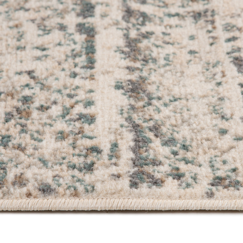 Alpine Grace Area Rug, Ivory, 6'7" x 9', Striped