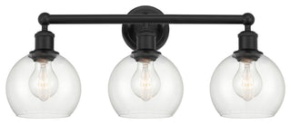 Innovations 616-3W-BK-G122-6 3 Light 24" Bath Vanity Light, Matte Black