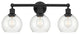 Innovations 616-3W-BK-G122-6 3 Light 24" Bath Vanity Light, Matte Black
