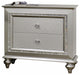 30" Champagne Mirrored Nightstand