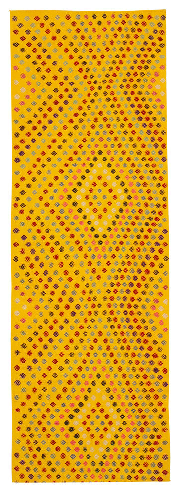 Rug N Carpet - Hand-knotted Oriental 3' 11" x 12' 2" Unique Runner Kilim Rug