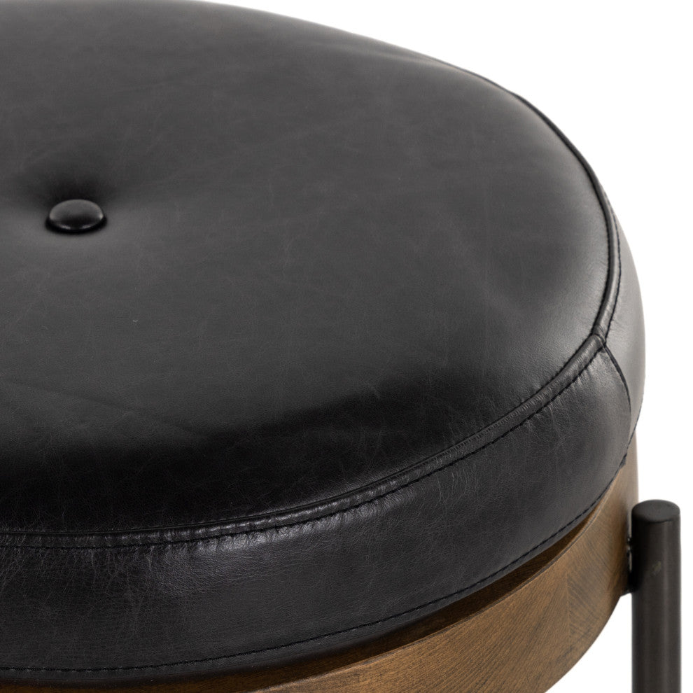 Edwyn Small Ottoman, Sonoma Black