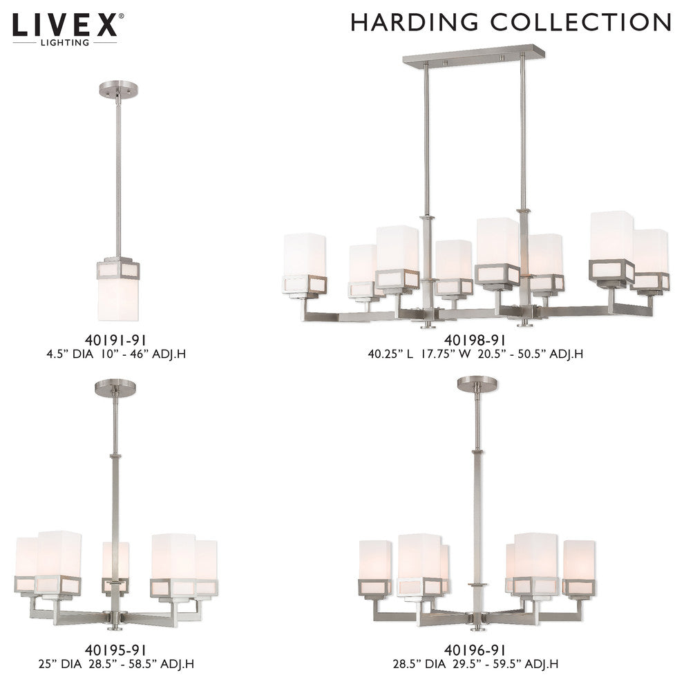 Livex Lighting Harding Brushed Nickel Light Chandelier
